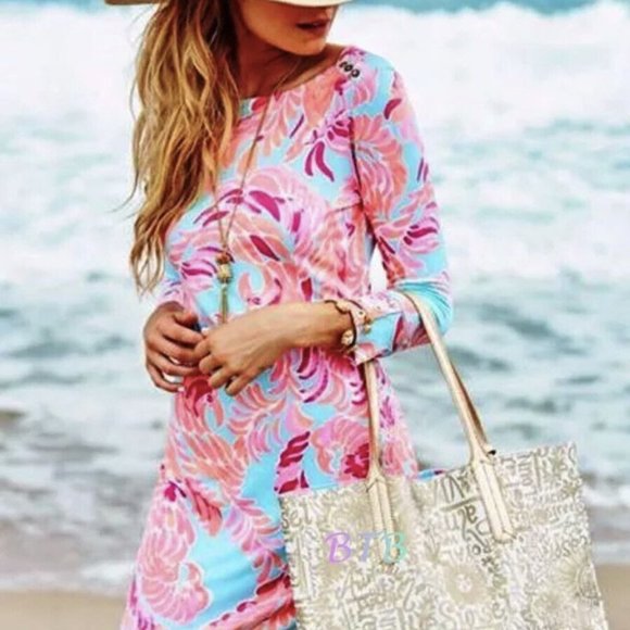 Lilly Pulitzer Dresses & Skirts - Lilly Pulitzer Upf Sophie Love Bird Small Short Dress pink dress size XS